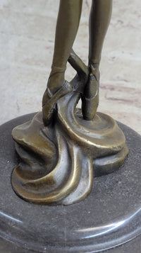 Prima Ballerina Ballet Dancer Figure Signed Bronze 13" x 5"