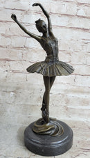 Prima Ballerina Ballet Dancer Figure Signed Bronze 13" x 5"