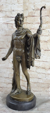 Apollo as an Archer with Bow - Bronze Sculpture