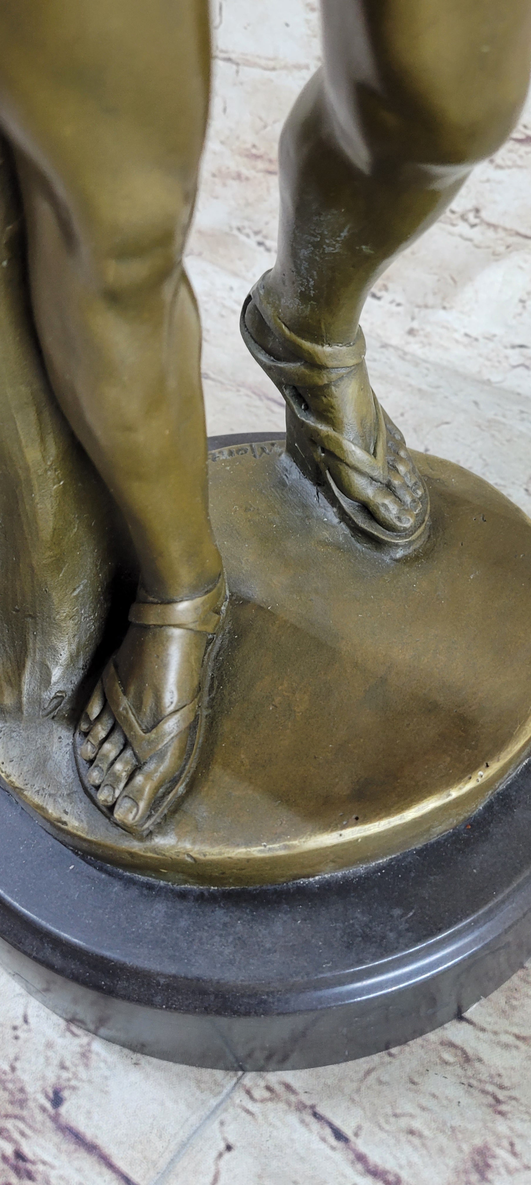 Apollo as an Archer with Bow - Bronze Sculpture