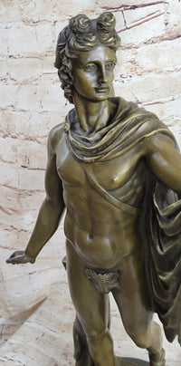 Apollo as an Archer with Bow - Bronze Sculpture