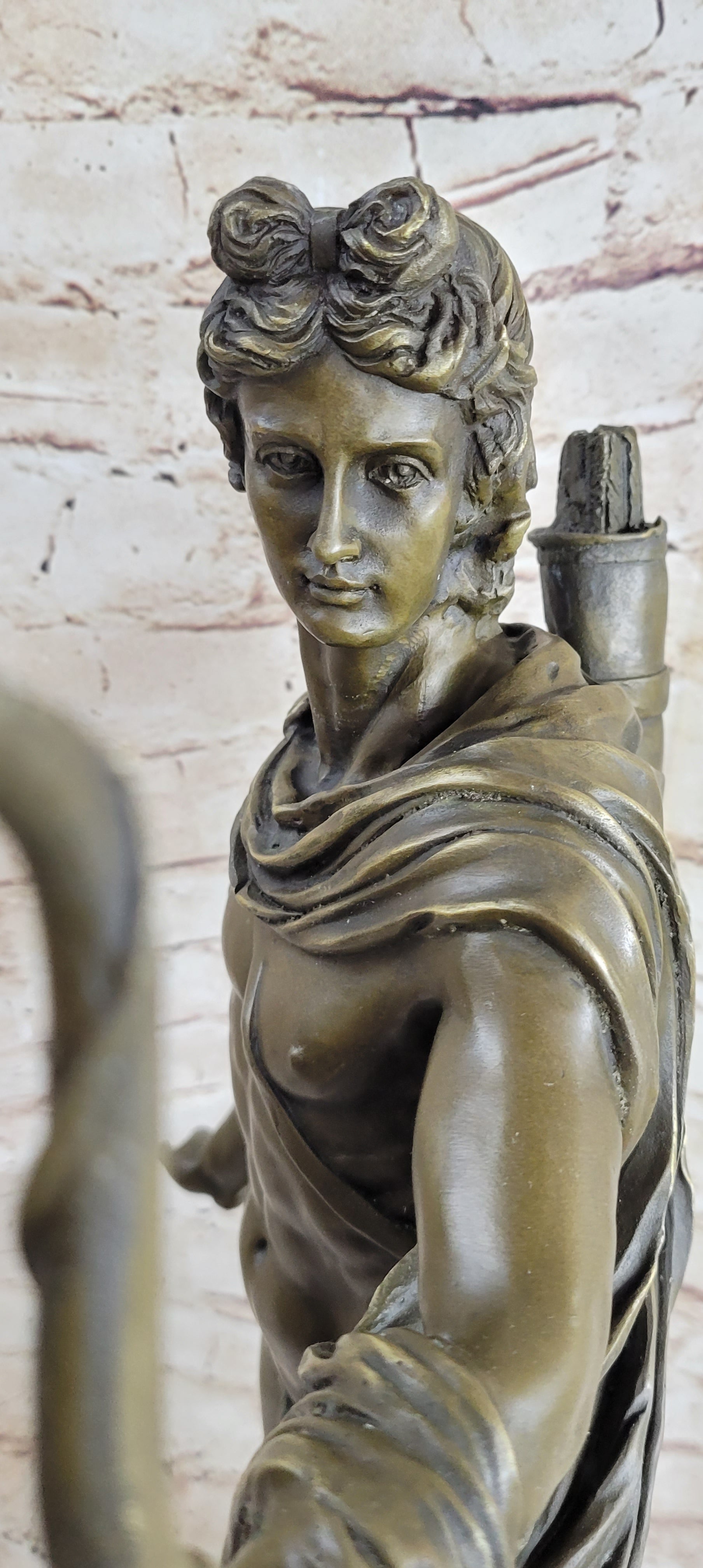 Apollo as an Archer with Bow - Bronze Sculpture