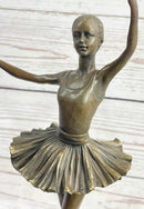 Fourth Position Ballet Dancer Ballerina Bronze on Marble Base