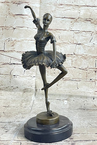 Ballerina Ballet Dancer Bronze Sculpture 13" x 7"