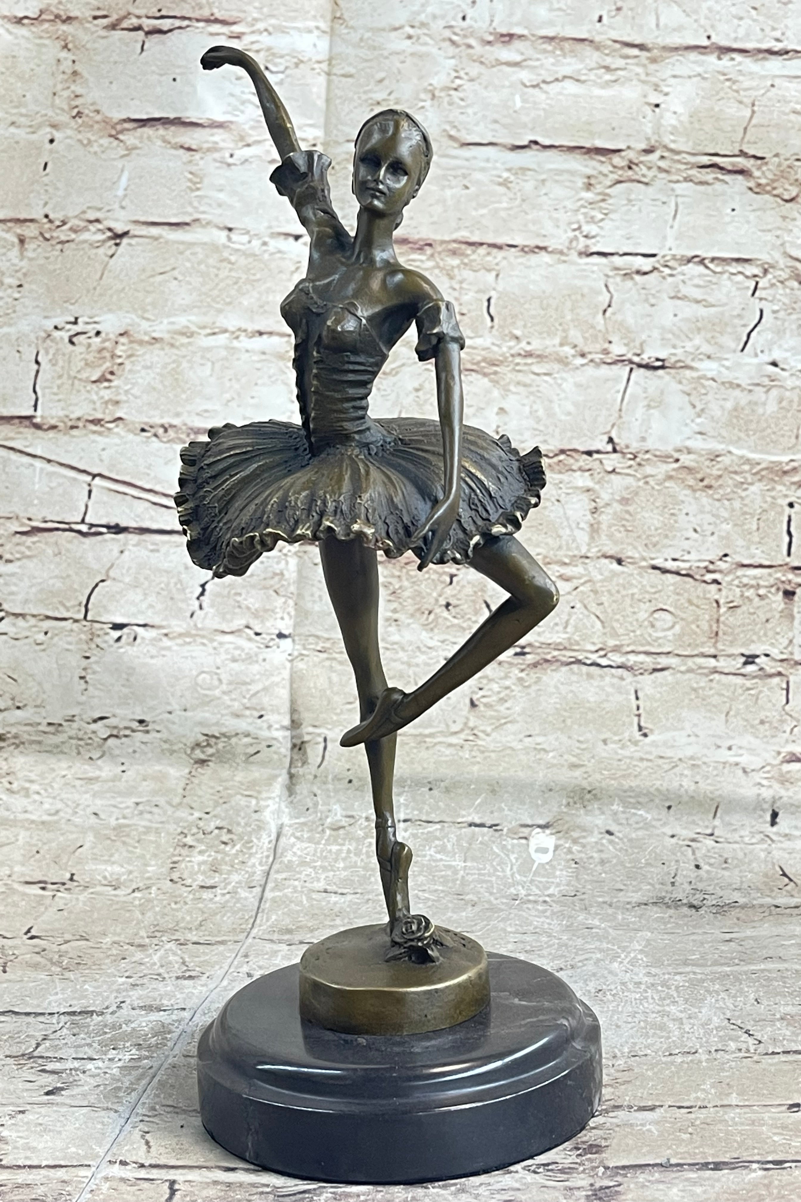 Ballerina Ballet Dancer Bronze Sculpture 13" x 7"
