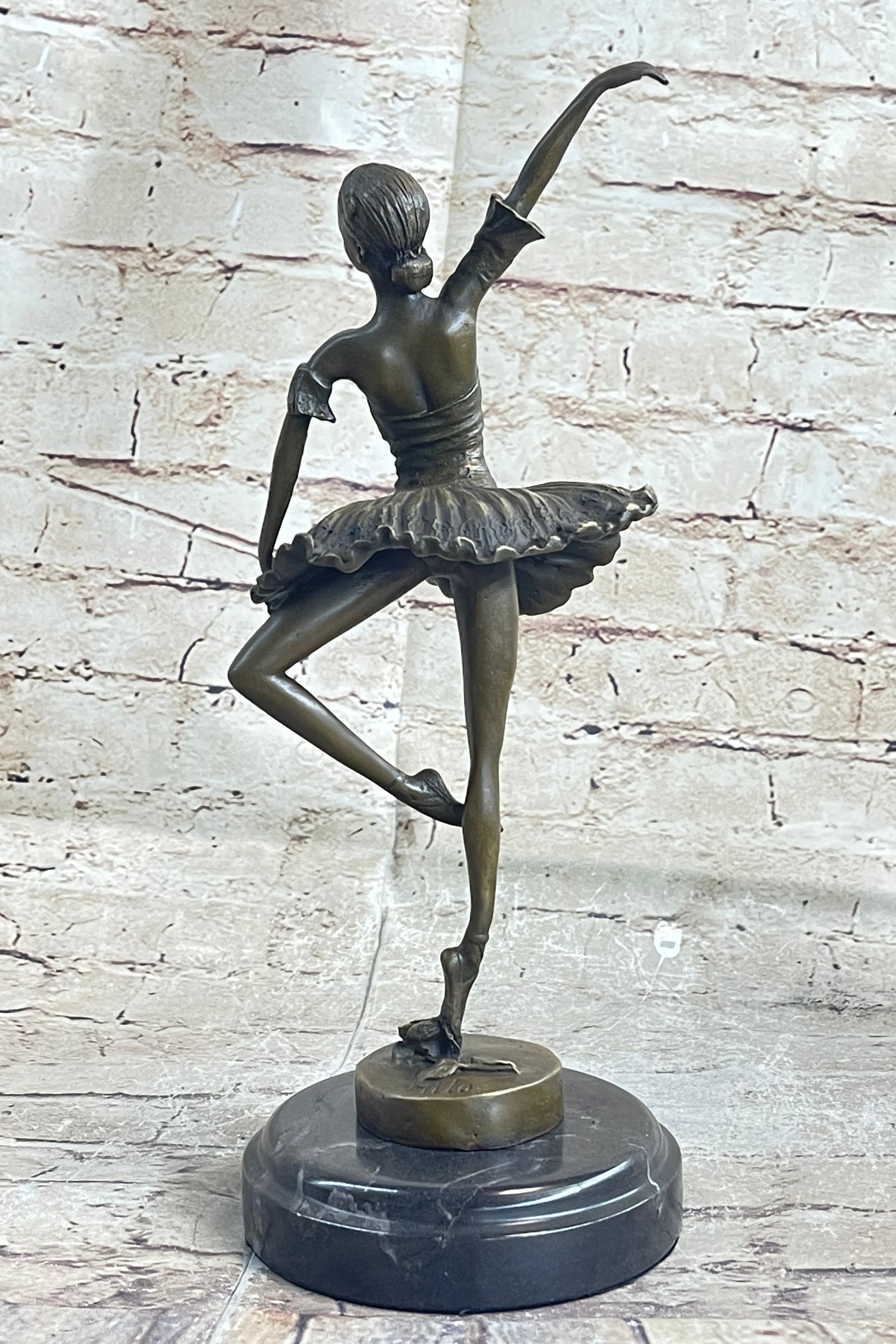 Ballerina Ballet Dancer Bronze Sculpture 13" x 7"