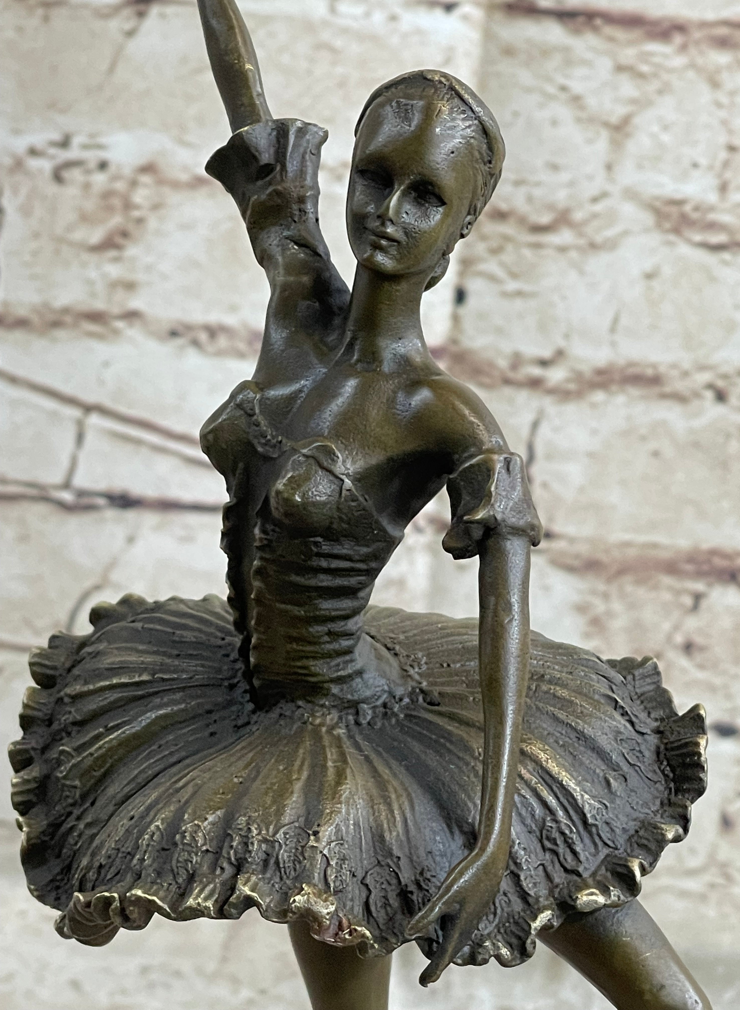 Ballerina Ballet Dancer Bronze Sculpture 13" x 7"