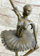 Ballerina Ballet Dancer Bronze Sculpture 13" x 7"