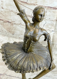 Ballerina Ballet Dancer Bronze Sculpture 13" x 7"