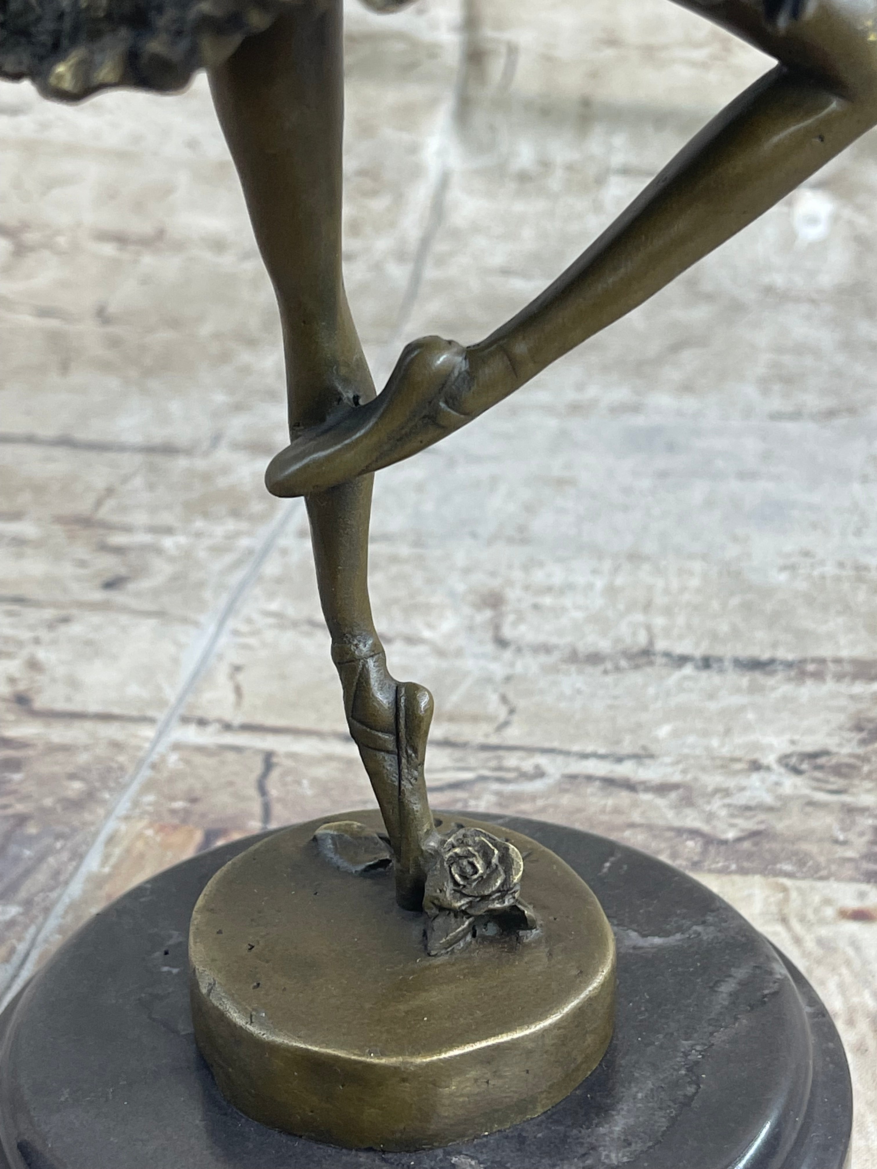 Ballerina Ballet Dancer Bronze Sculpture 13" x 7"