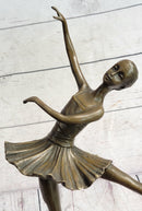 Ballerina Ballet Dancer Balancing on One Foot Bronze Sculpture