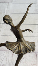 Ballerina Ballet Dancer Balancing on One Foot Bronze Sculpture