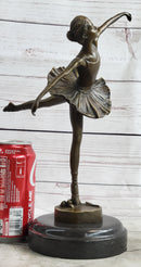 Ballerina Ballet Dancer Bronze Sculpture on Marble Base