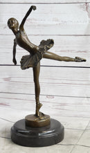 Ballerina Ballet Dancer Bronze Sculpture on Marble Base