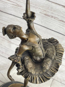 Ballerina Ballet Dancer Bronze Sculpture Signed Art on Marble