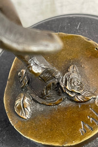 Ballerina Ballet Dancer Bronze Sculpture Signed Art on Marble