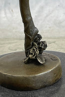 11'' Tall Bronze Dancer Ballerina Vintage Art Marble Base