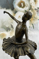 11'' Tall Bronze Dancer Ballerina Vintage Art Marble Base