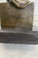 Signed Patoue Sitting Woman Bronze Sculpture