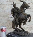 Medieval Armored Knight & Horse Jousting Sculpture