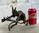 Greek Satyr Faun Horned Devil Bronze Sculpture 6" x 10"