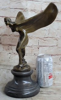 Spirit of Ecstasy Rolls Royce Hood Ornament Bronze 12" x 8"