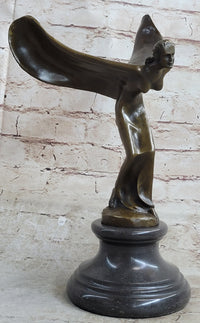 Spirit of Ecstasy Rolls Royce Hood Ornament Bronze 12" x 8"