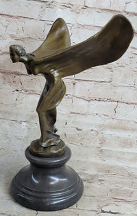 Spirit of Ecstasy Rolls Royce Hood Ornament Bronze 12" x 8"