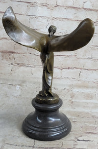 Spirit of Ecstasy Rolls Royce Hood Ornament Bronze 12" x 8"