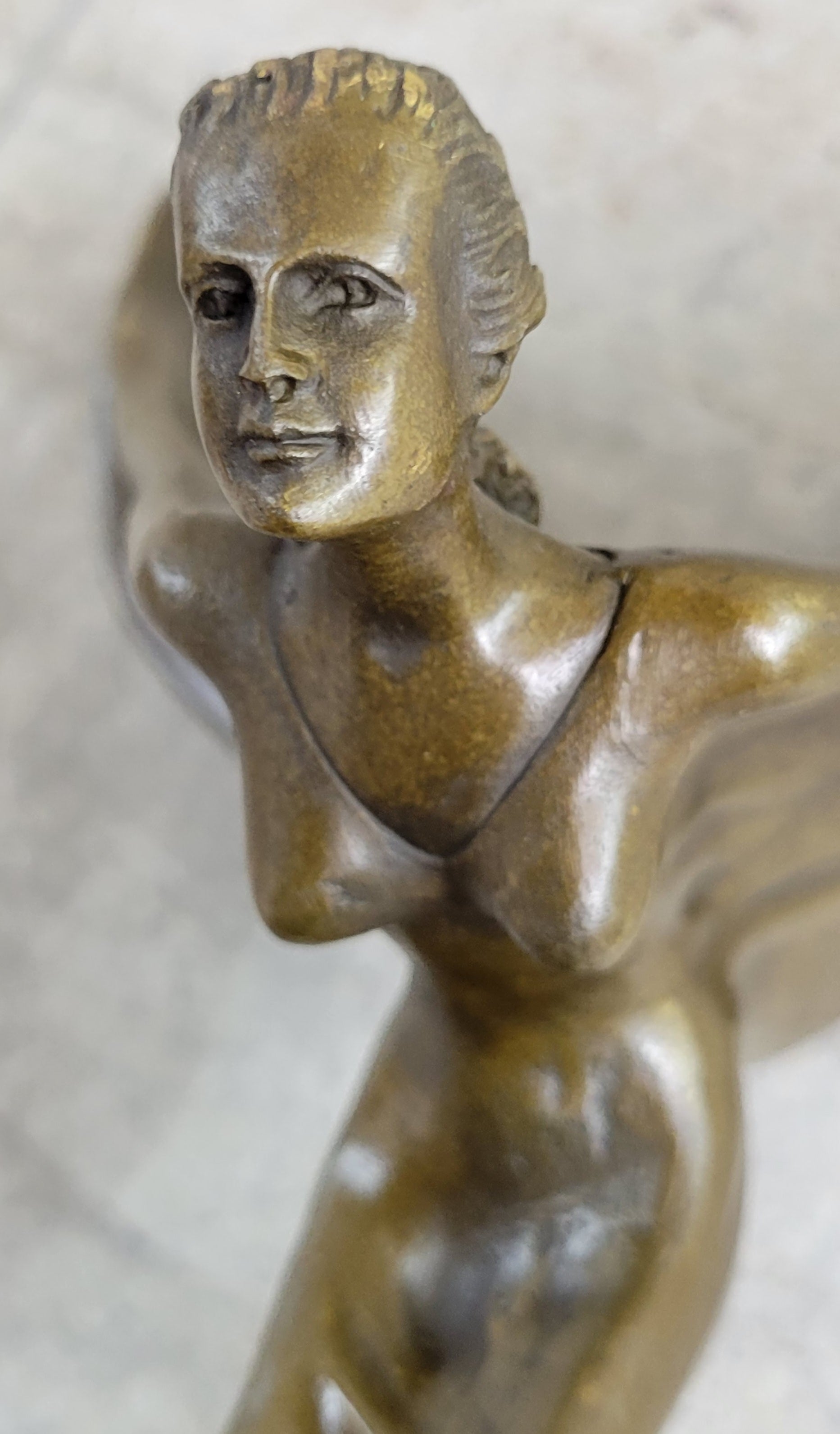 Spirit of Ecstasy Rolls Royce Hood Ornament Bronze 12" x 8"