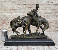 Zaporozhian Cossack After Battle Bronze Sculpture by L. Higley