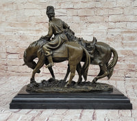 Zaporozhian Cossack After Battle Bronze Sculpture by L. Higley