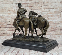Zaporozhian Cossack After Battle Bronze Sculpture by L. Higley