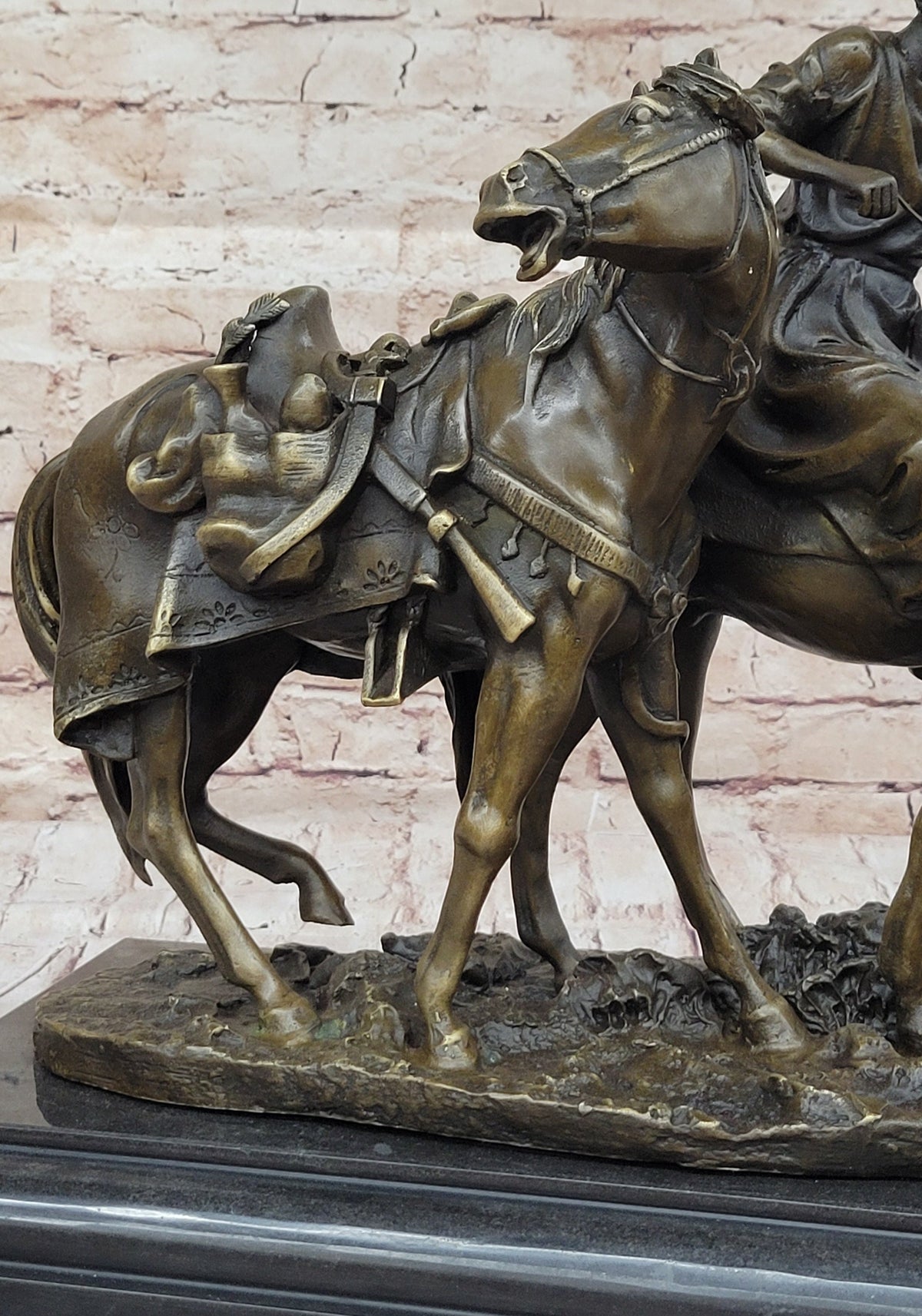 Zaporozhian Cossack After Battle Bronze Sculpture by L. Higley