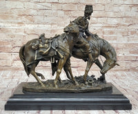 Zaporozhian Cossack After Battle Bronze Sculpture by L. Higley