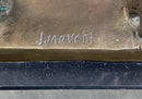 Erotic Bondage Bronze Sculpture Girl w/ Chain Choker Mavchi 13.5" x 5"