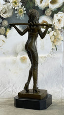 Erotic Art Bronze Bondage Girl Female Figure Sculpture Mavchi 13" x 6"