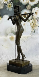 Erotic Art Bronze Bondage Girl Female Figure Sculpture Mavchi 13" x 6"