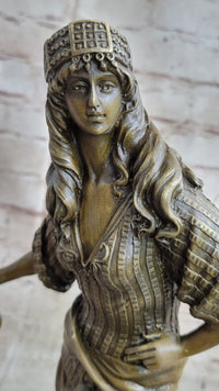 Ancient Warrior Princess w/ Sword Bronze 15" x 8" Sculpture