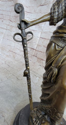 Ancient Warrior Princess w/ Sword Bronze 15" x 8" Sculpture