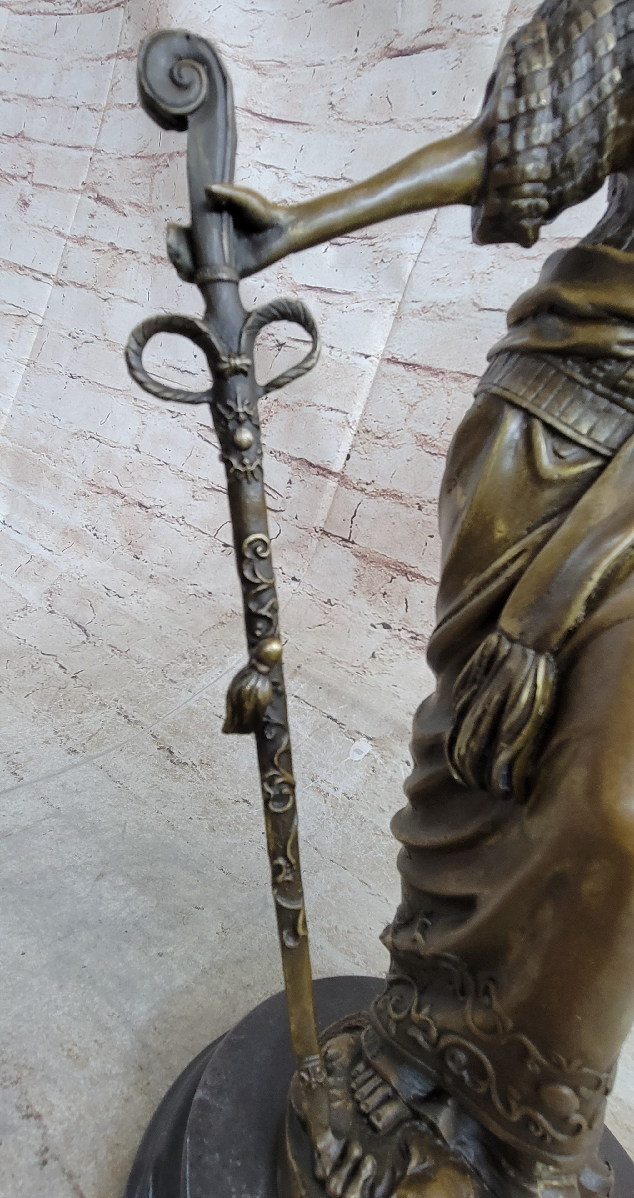 Ancient Warrior Princess w/ Sword Bronze 15" x 8" Sculpture