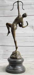 Diana the Huntress Artemis Greek Goddess Archer Bronze Sculpture
