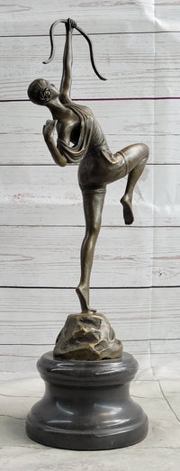 Diana the Huntress Artemis Greek Goddess Archer Bronze Sculpture