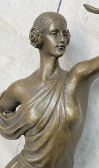 Diana the Huntress Artemis Greek Goddess Archer Bronze Sculpture