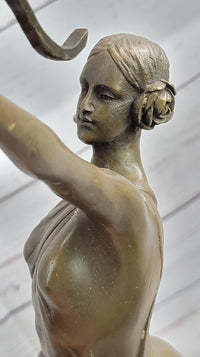 Diana the Huntress Artemis Greek Goddess Archer Bronze Sculpture
