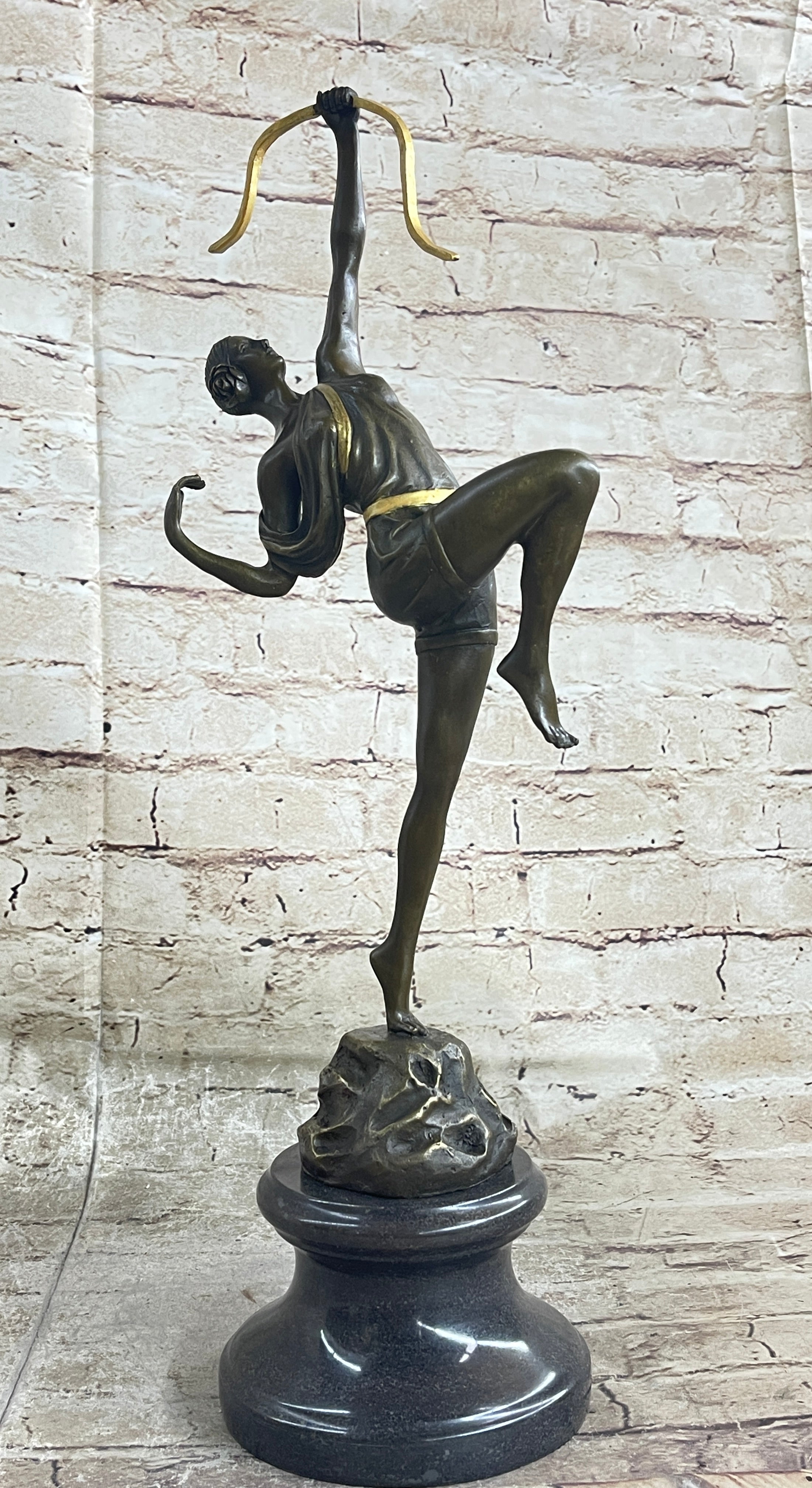 Artemis Diana the Huntress Archer Art Deco Bronze Sculpture