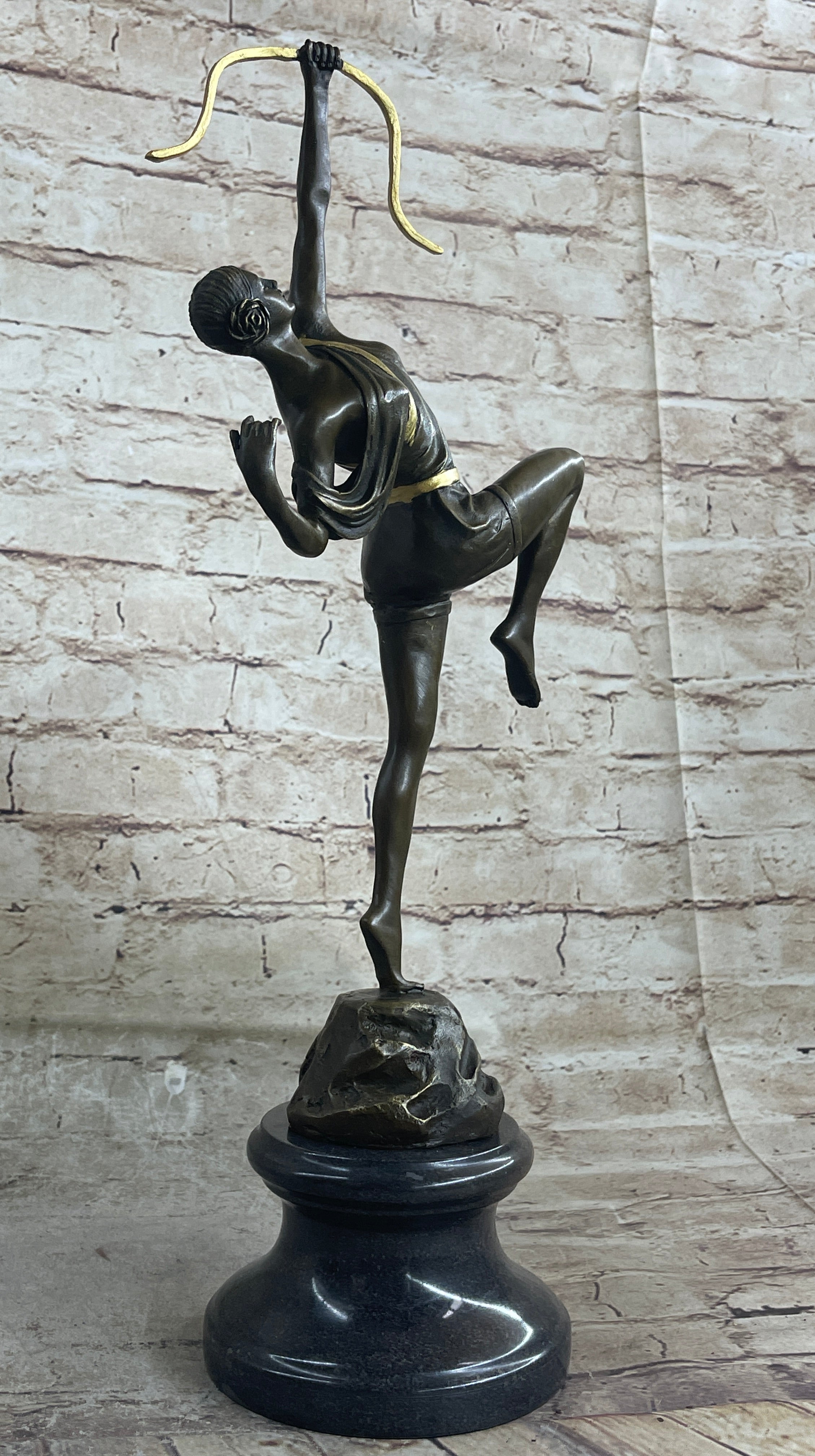 Artemis Diana the Huntress Archer Art Deco Bronze Sculpture