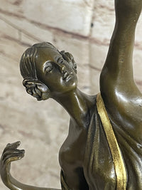 Artemis Diana the Huntress Archer Art Deco Bronze Sculpture