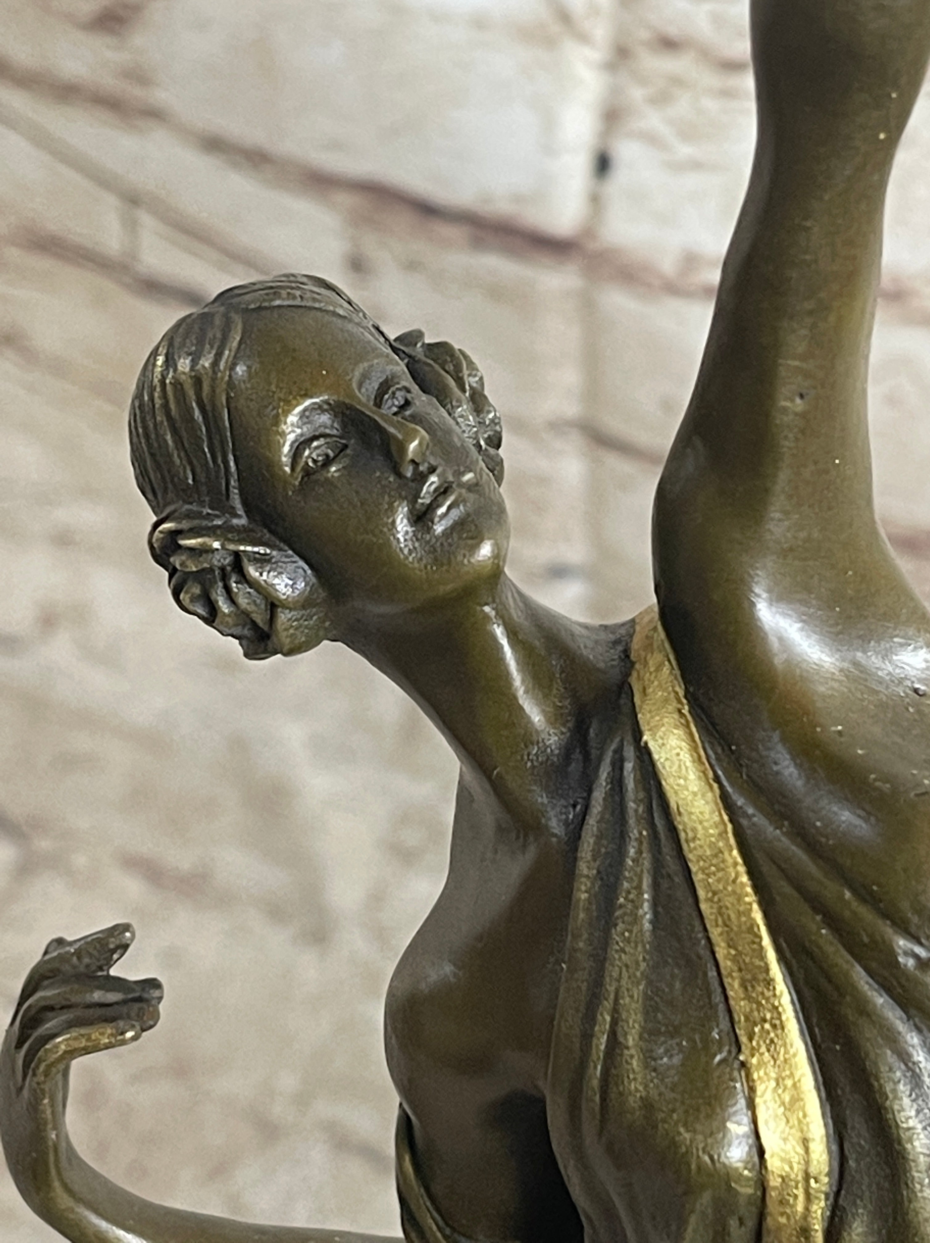 Artemis Diana the Huntress Archer Art Deco Bronze Sculpture