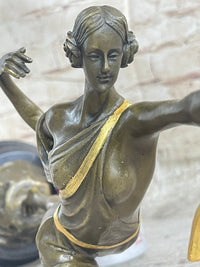 Artemis Diana the Huntress Archer Art Deco Bronze Sculpture